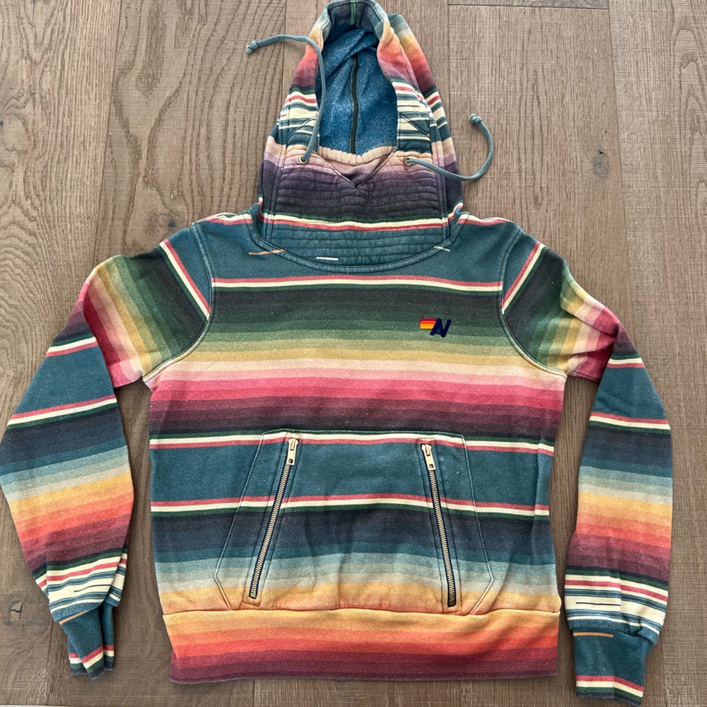 Aviator nation stripped ninja hoodie